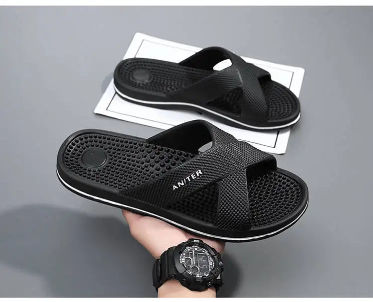 Slippers Men Summer Sandals Women Men Fashion Slippers Beach Sandals Slipper Anti-slip High Quality Casual Bedroom Shoes 39-48
