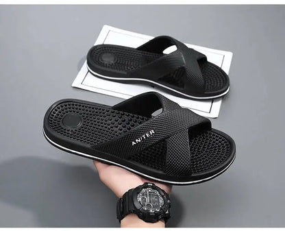 Slippers Men Summer Sandals Women Men Fashion Slippers Beach Sandals Slipper Anti-slip High Quality Casual Bedroom Shoes 39-48