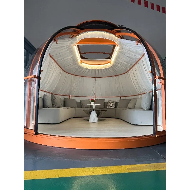 PC Transparent Geodesic Dome Bubble Starry Sky Glamping House Tent 3m 5m 8m Prefab Dome for Outdoor Camping Use Sale