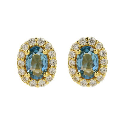 Colorful 12 Month Birthstone Rhinestone Stud Earrings For Women Crystal Ladies Fashion Weddings Banquet Jewelry Accessories