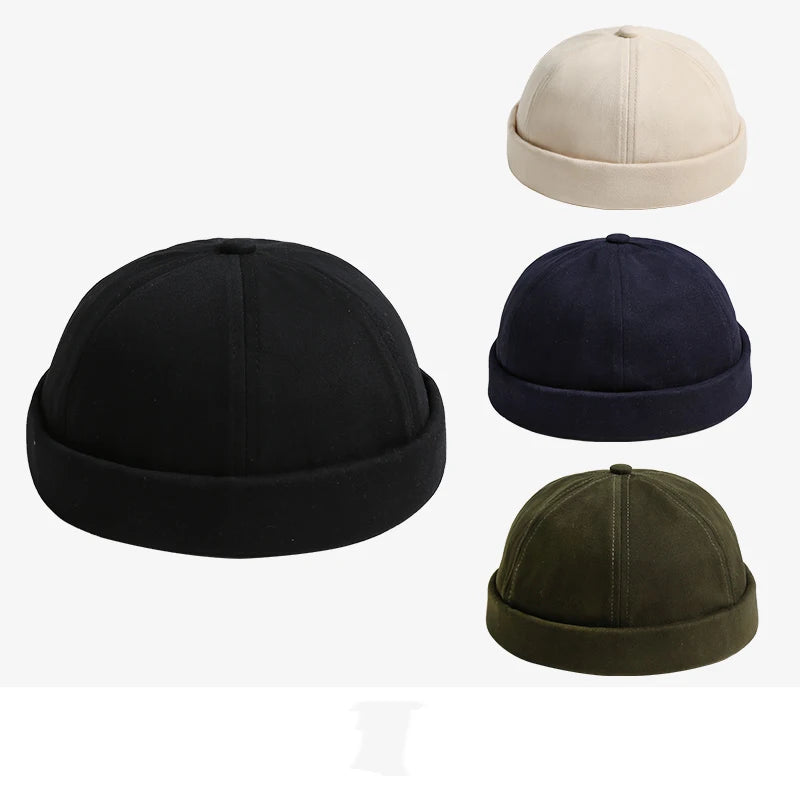Brimless Hip Hop Beanie Skullcap Street Women Men SkullCap Portable Melon Cap Street Knitted Hats Fashion Headwear Caps 1pc