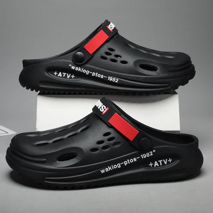 Men's Slippers EVA Hole Men's Sandals Non-Slip Slippers Thick Soft Platform Casual Slides Fashion Mules Shoes Outdoor Big Size