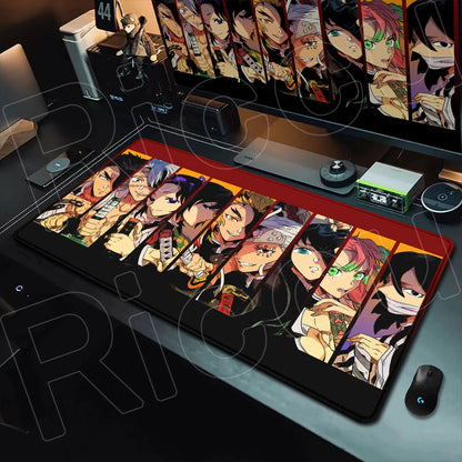 HD Printing Anime Mousepad Non-slip Rubber Base Office Deskmat XXL Student Writing Keyboard D-Demon Slayer Pc Gaming Accessories