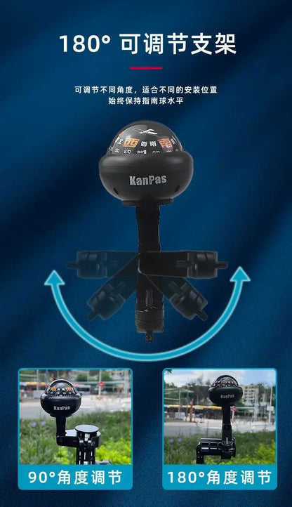 High‑Precision Riding Compass Waterproof Sun‑resistant Luminous Guiding Ball Navigation Tool for Motorcycle Electric Bicycle