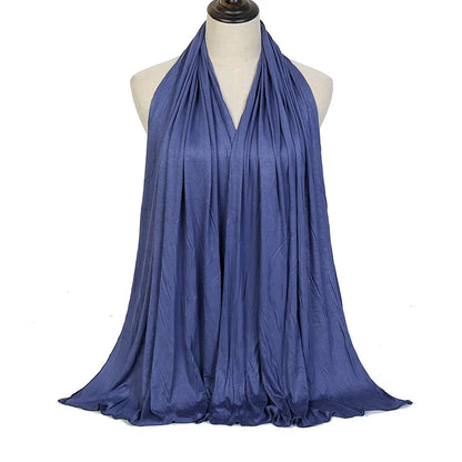 Ramadan Modal Cotton Jersey Hijabs For Woman Long Muslim Shawl Plain Soft Turban Niqab Head Wraps Scarf Women Hijab