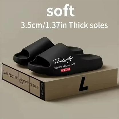Coconut Slippers Men EVA Non-Slip Slides Cloud Thick-soled Slides Summer Fashion Casual Men Slippers Women's Sandals Indoor Shoe