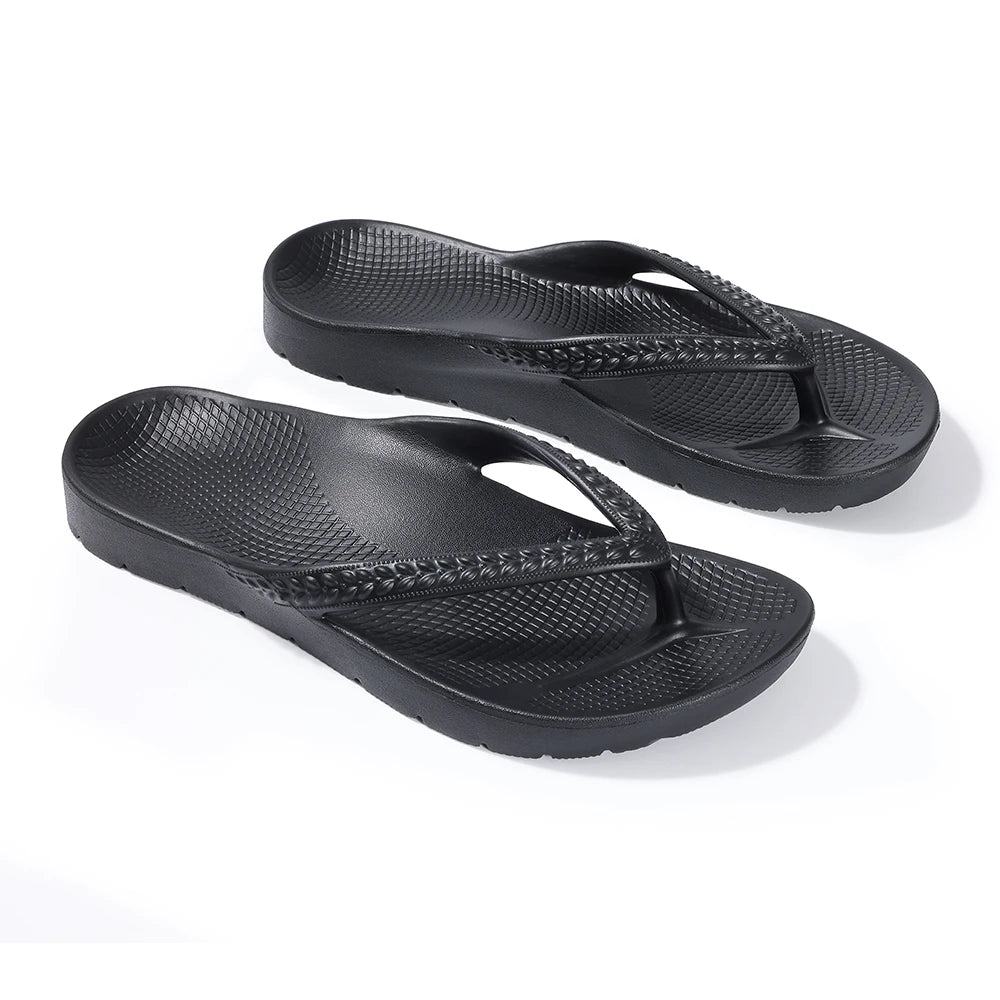 Asgard Summer Flip Flops Comfort Non-slip Flat Rubber Sandals With Stretchable Strap Unisex Cozy Casual  Beach Vacation Slippers