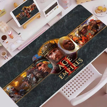 Age Of Empires Gaming Mouse Pad E-sports Gaming Mouse Pad Oversized Personalized Desk Pad Keyboard Mouse Pad Non-Slip Desk Mat