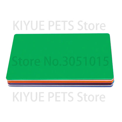Wholesale 20Pcs 1MM Business Card Anodized Aluminum Plate Name Phone Nameplate Laser Marking Engraving Dog Tag ID Blank Tags