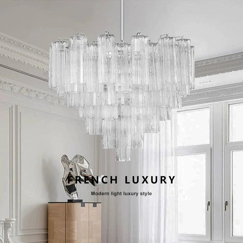 French Style Artistic Chandelier Medieval Colored Glass Retro Lighting for Living Room Dining Room Bedroom Villa Staircase Home
