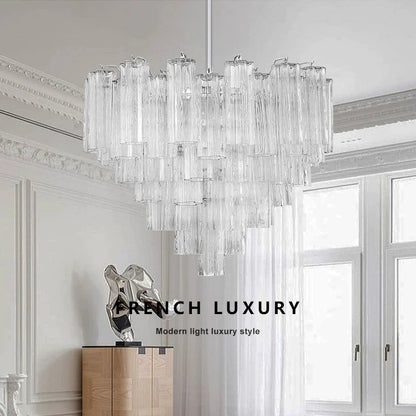 French Style Artistic Chandelier Medieval Colored Glass Retro Lighting for Living Room Dining Room Bedroom Villa Staircase Home