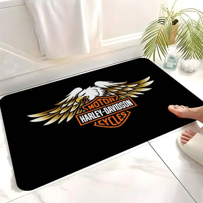 Motorcycle H-Harley D-Davidson Door Mat Kids Room Bedroom Decoration Balcony Anti-Slip Doormat Living Room Doormat Area Rug