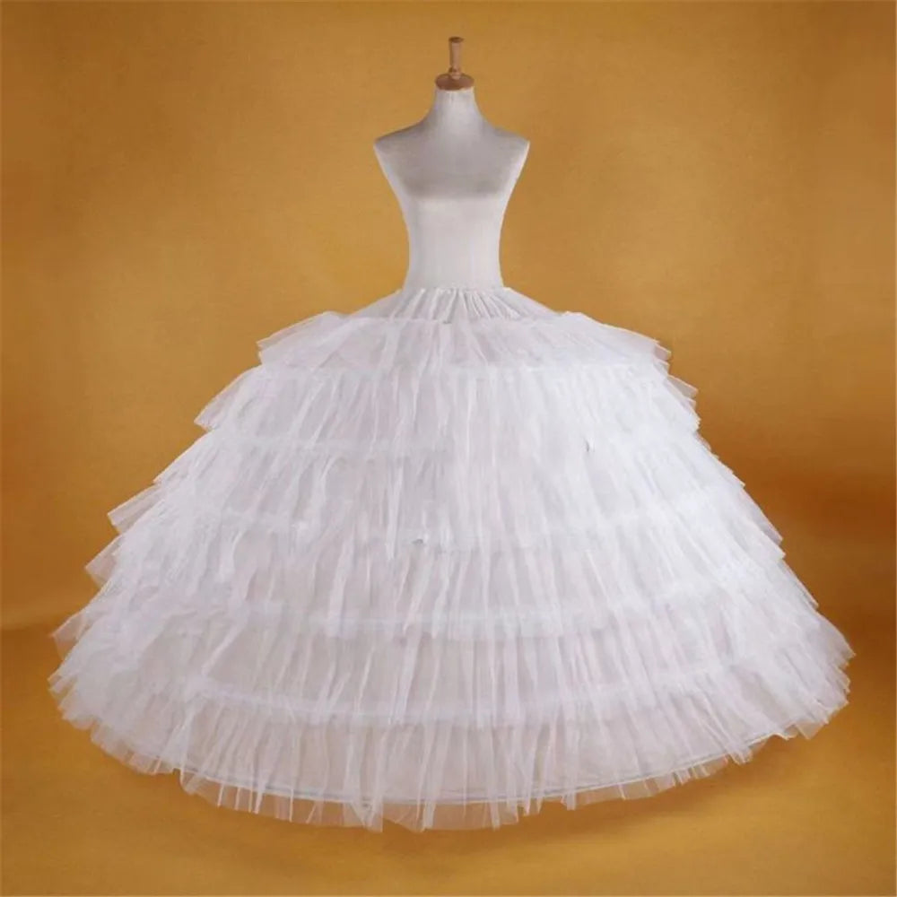 Full White Ball Gown Hoops Wedding Accessories Petticoat Underskirt Slips Quinceanera Gown for Wedding Dress