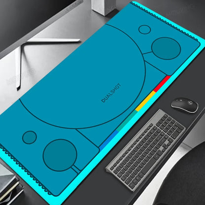 Xxl Mouse Pad Dualshot 2 Black Deskmat Playmat Laptop Anime Gaming Keyboard Rubber Pad on The Table Mouse Mat Pc Carpet