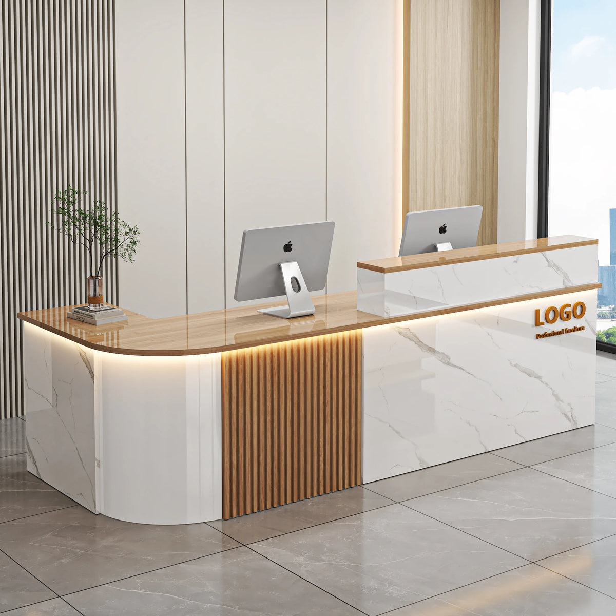 Customized Cashier Podium Counter Reception Desk Small Reception Desk For Salon Bancone Per Negozio Office Furniture