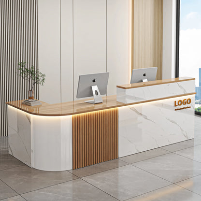 Customized Cashier Podium Counter Reception Desk Small Reception Desk For Salon Bancone Per Negozio Office Furniture