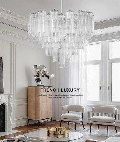 French Style Artistic Chandelier Medieval Colored Glass Retro Lighting for Living Room Dining Room Bedroom Villa Staircase Home