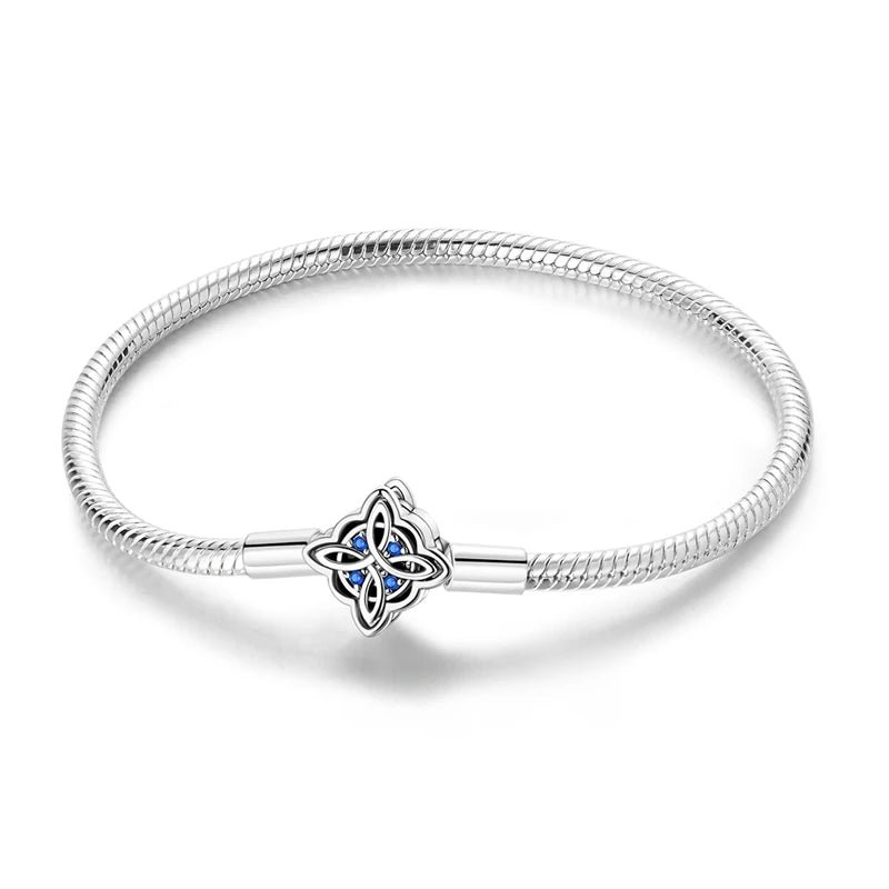 925 Sterling Silver Heart Love Snake Chain Bracelet Infinite Knot Butterfly For Women Fit Original Charms Beads Jewelry Gift