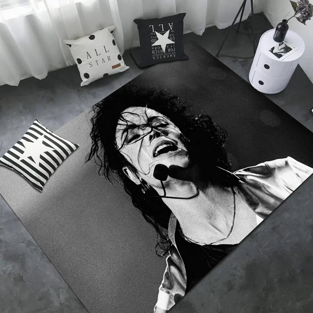 Michael Jackson Hallway Carpet INS Style Soft Bedroom Floor House Laundry Room Mat Anti-skid Bedside Area Rugs