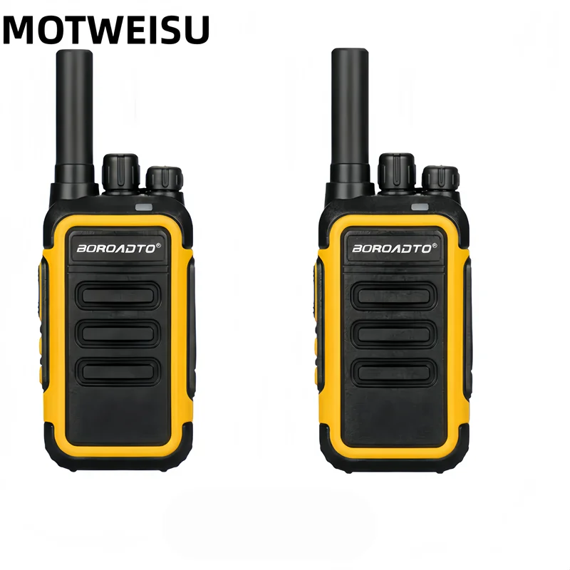 Portable 2PCS Mini Walkie Talkie UHF 400-470MHz Type-C USB Charging VOX 16CH Long Range Two Way Radio for Camping Hotel Hunting