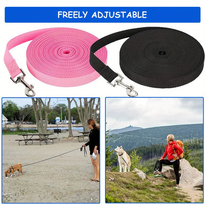 Nylon Extra Long Pet Leash Durable Dog Lead For Dog Recall Training Extended Length Anti Tangle Heavy Duty Pet Leash Outdoor