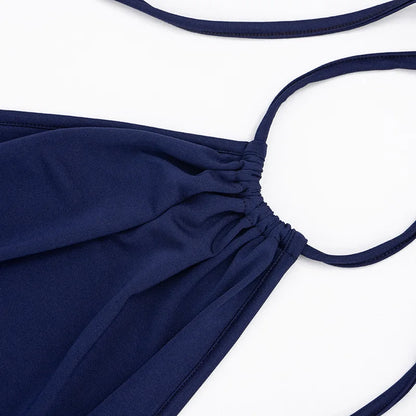 FAGADOER Sexy Solid Color Bodycon Jumpsuits Women Halter Sleeveless Backless Elasticity Romper Female Streetwear Overalls 2026