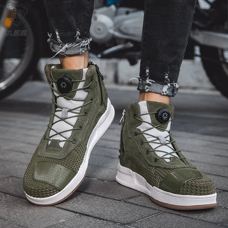 JG WOLVES Motorcycle Boots 2027 New Men Women Motorbike Riding Shoes Breathable Biker Boots Motorboats Motorcycle Shoes Bota