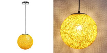 Nordic Hand-woven Rattan Pendant Lights Ceiling Chandelier Modern Hanging Lamps Restaurant Living Room Kitchen Lighting Fixtures