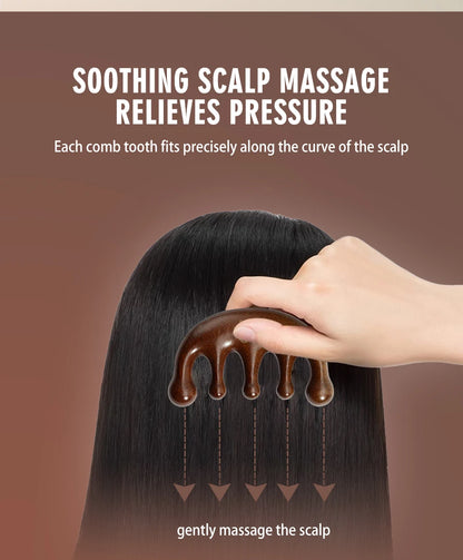 2pcs Set Herbal Hair Oil & Sandalwood Comb India Hair Oil Ayurvedic Hair Growth Oil Rosemary Hair Growth Oil Hair Regrowth Serum