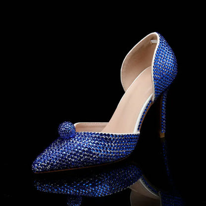 Ins Fashion Runway Show Luxury High Heel Color Hot Diamond Gradient Women'S Shoes Sandal Blingbling Wedding Shoes Dinner Pumps
