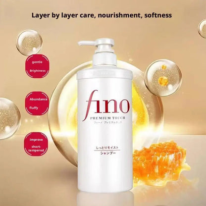 Fino Shampoo/Conditioner/Premium Touch Hair Mask, Repair Damaged Hair Oil Control Smooth Frizzy Hair for Silky, Voluminous Locks