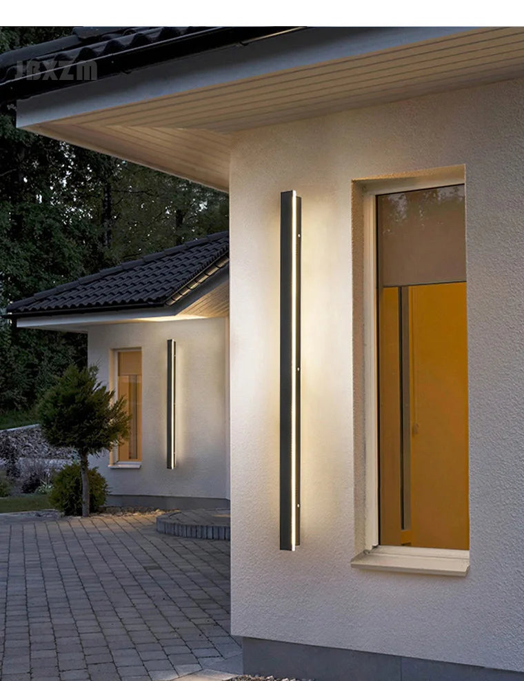 Waterproof LED Wall Light Minimalist LED Outdoor Wall Lamp Black Balcony Terrace Indoors Wall Decor IP65 Outside Garden Lights