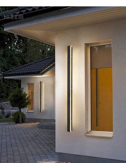 Waterproof LED Wall Light Minimalist LED Outdoor Wall Lamp Black Balcony Terrace Indoors Wall Decor IP65 Outside Garden Lights