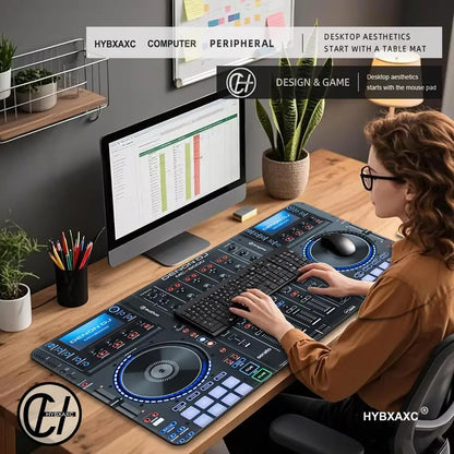 HYBXAXC gaming computer easy to operate rubber mousepad laptop radio controller workbench keyboard pad deskpad