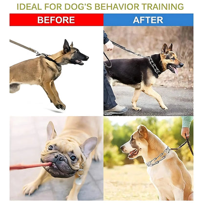 Dog Prong Training Collar - Choke Pinch Collar with Rubber Comfort Tips, Quick Release Snap Buckle