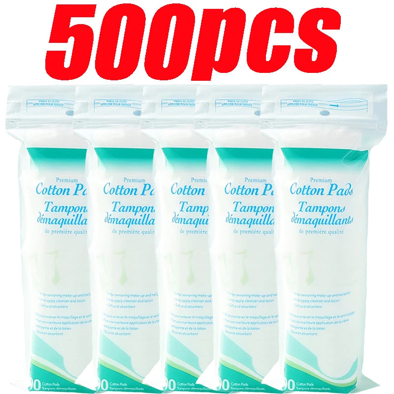 Disposable Soft and Breathable Circular Makeup Remover Pads Doubles Sided Cotton Pads Non-Irritating for Daily Facial Cleaning