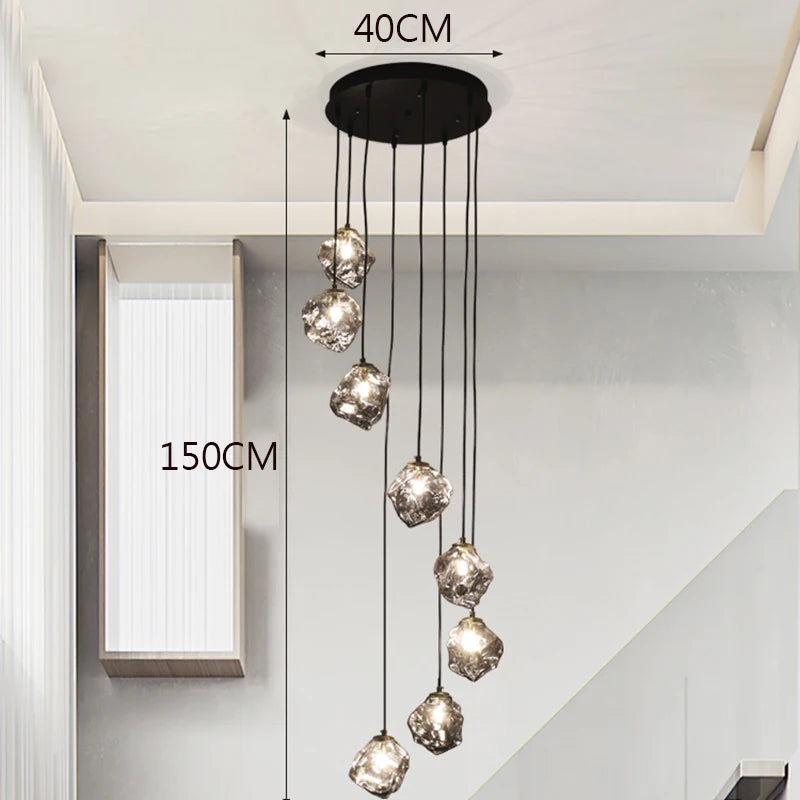 Modern home decor led lights pendant light lamps forstaircase Chandeliers for living room hanging light indoor lighting