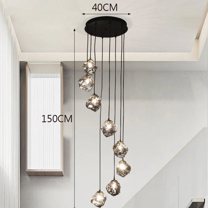 Modern home decor led lights pendant light lamps forstaircase Chandeliers for living room hanging light indoor lighting