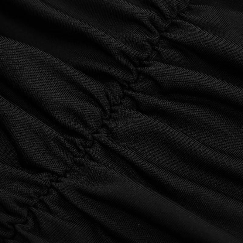 ANJAMANOR Splicing Mesh See Through Black Sexy Off Shoulder Romper Jumpsuit Woman Clothing Clubwear New Arrivals 2025 D85-BG19