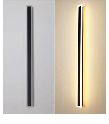Modern Waterproof outdoor Long Strip LED wall lamps IP65 Iron Wall Light Garden porch Sconce Lights 110V 220V wall washer