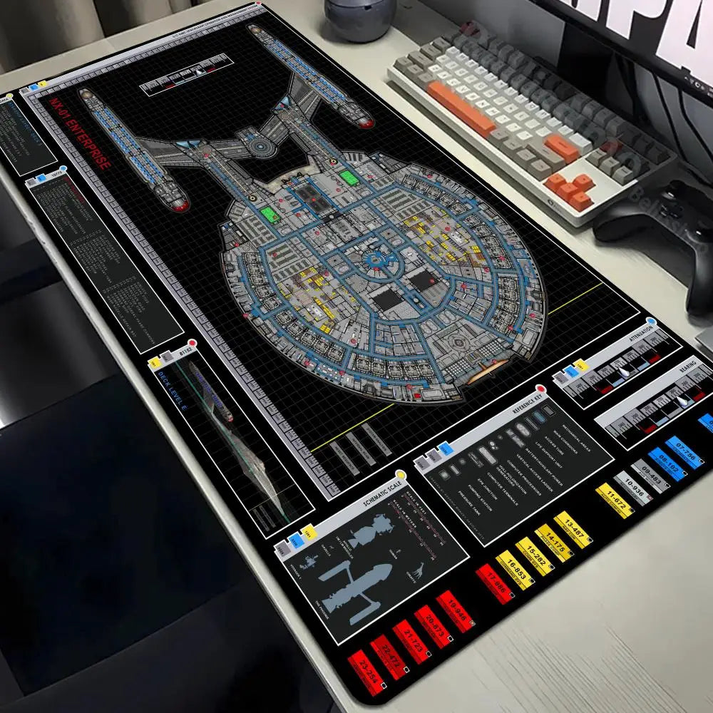 Large Gaming Pad XXL 1200x600 Computer Gamer Star Trek Mouse Pad Cartoon Keyboard Mouse Mat Desk Mouse Pad for PC Desk Pad