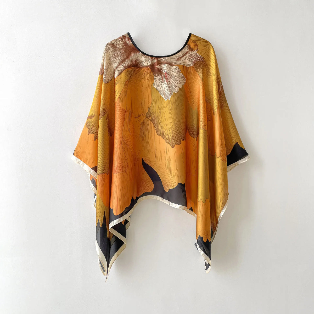 Women's Satin Silk Scarf Multi-Way Wrap, UPF 50+ Sun Veil & Beach Pareo, Lightweight Cover-Up Shawl