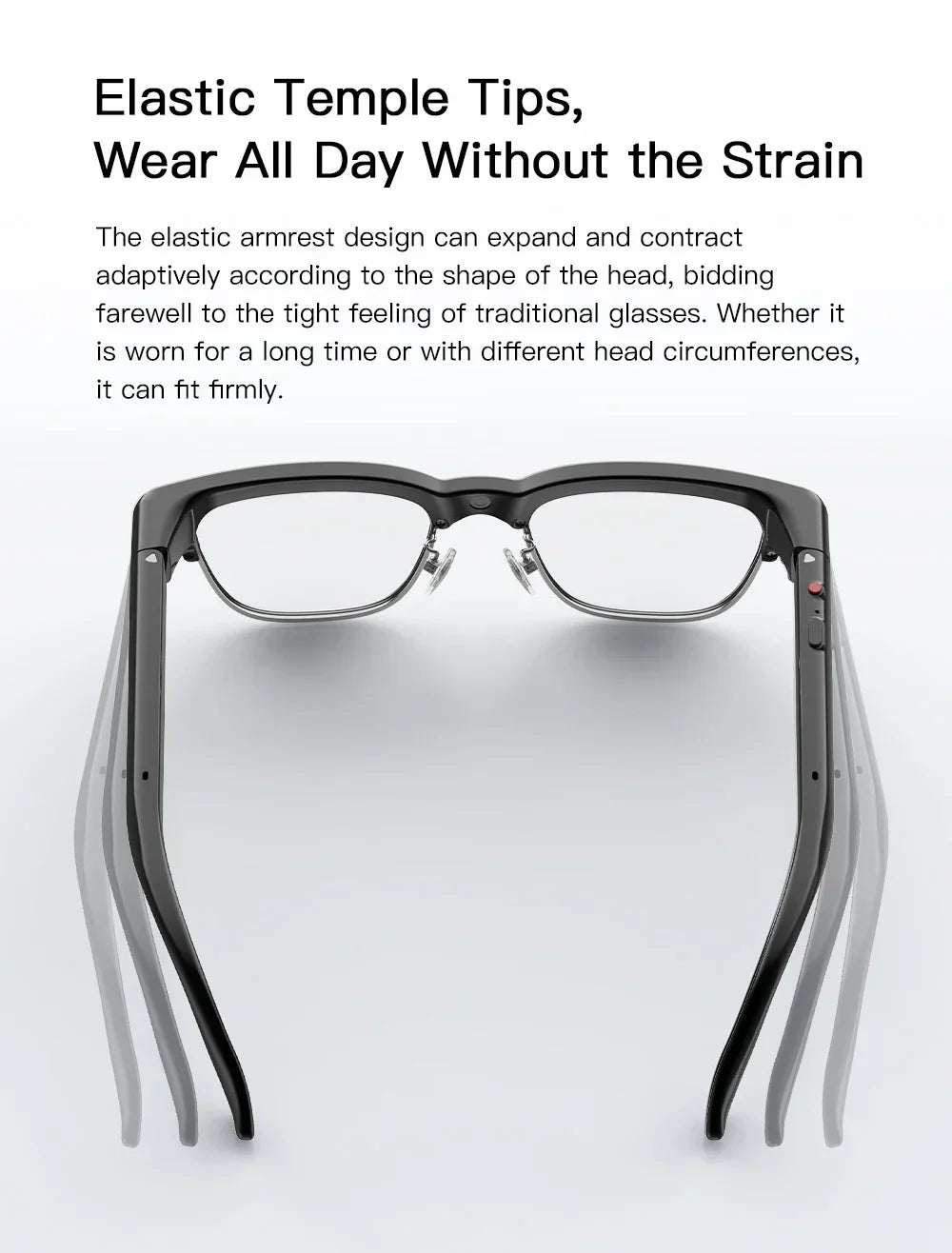 New Smart Glasses Take Photos and Videos Real-Time Translation Voice Assistant Translation 2GB Memory 800W Camera Smart Glasses