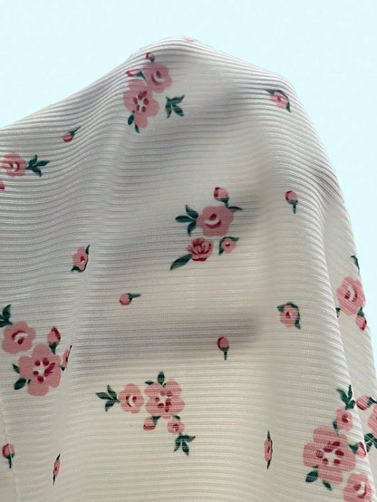 New Women's Sweet Floral Nightgown Button Front V-Neck Sleepwear Home Wear Suspender Print Sexy Mid Length Comfortable Plus Size