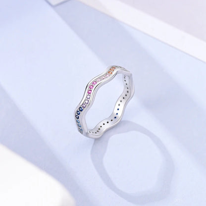 925 Sterling Silver Infinite Love Ring Original Luxury Design Zircon Finger Rings For Women High Quality Wedding Jewelry Gift