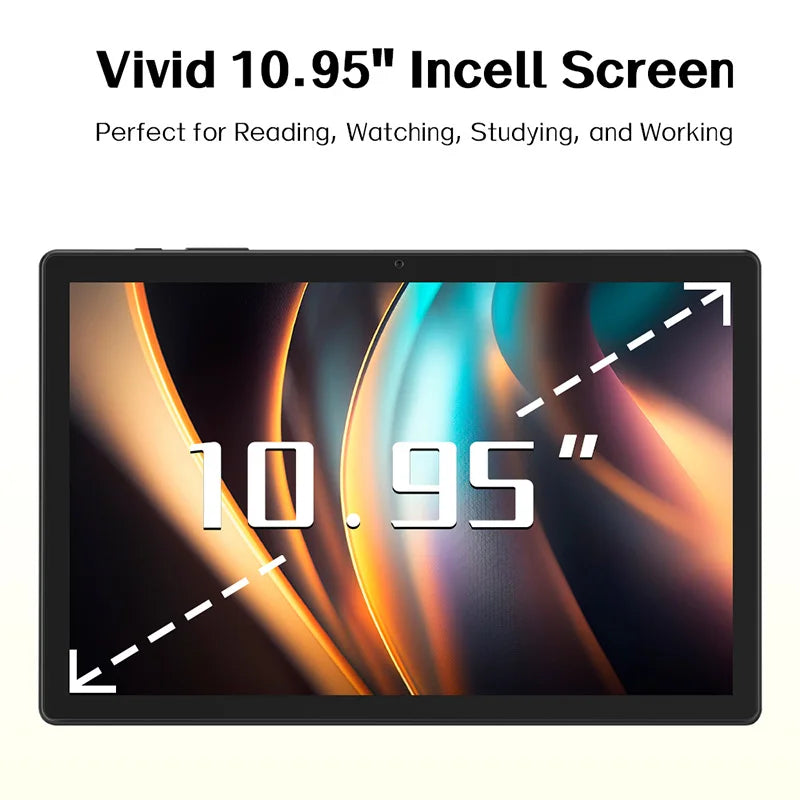 Android 15 10.95inch Tablet PC with High Capacity 8000mAh Battery, 12GB RAM +128GB ROM, 512GB Expand, Octa-core, GMS Certified