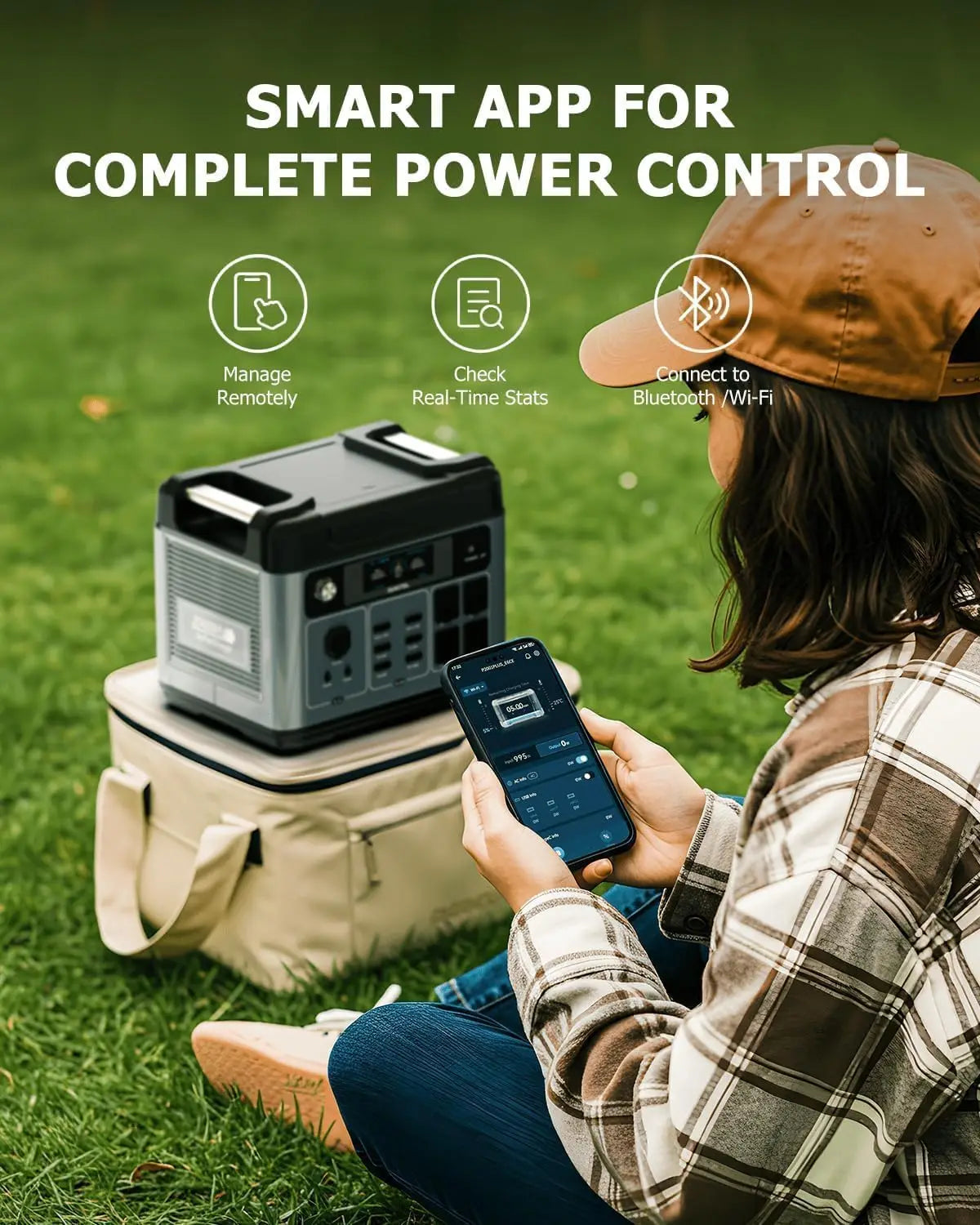 OUKITEL P2001 PLUS Portable Power Station 2400W Solar Generator 2048Wh Lifepo4 Battery Home Backup Outdoor Camping Mobile power