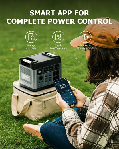 OUKITEL P2001 PLUS Portable Power Station 2400W Solar Generator 2048Wh Lifepo4 Battery Home Backup Outdoor Camping Mobile power