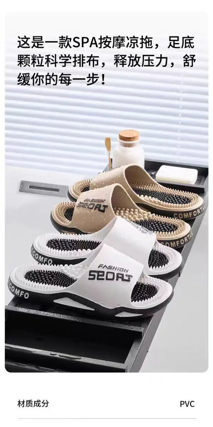 Couple massage slippers men's bathroom shower 2026 new acupoint foot therapy home indoor men's cool slippers summer