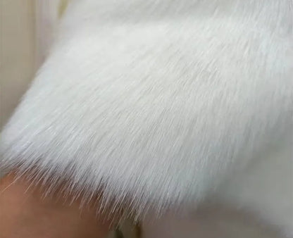 Imitation Mink Fur Fox Plush Fabric Reflective Bright Thread for Collar Carpet Decoration Fabrics Diy Sewing Material Cloth